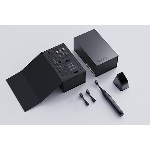 Allegro Luxury Premium Polished Metal Sonic Toothbrush M1,Gunmetal Grey