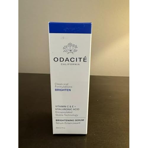 Odacite Brightening Vitamin C & Hyaluronic Facial Serum - Anti-Aging Facial Serum Targets Loss of Firmness & Dark Spots - Squalane, Vitamin E & Neroli Floral Water for Smooth Skin - 1 Fl Oz