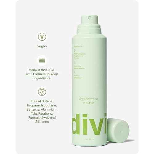 Divi Dry Shampoo Spray for Women - Formulated to Absorb Oil, Balance the Scalp and Extend Time Between Washes - Free of Benzene, Butane, Propane and Talc