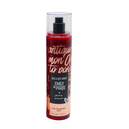 Bath & Body Works EMILY IN PARIS Collection - PARIS AMOUR and CHAMPAGNE IN PARIS Fine Fragrance Mist 2-piece Gift Set with a Red Bow for Holidays - Full Size