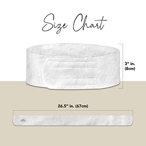Boca Terry Makeup Headband, 100% Cotton Women's Adjustable Towel Headband for Washing Face, Facial, Cosmetic & Skin Care Treatments. 3-Pack