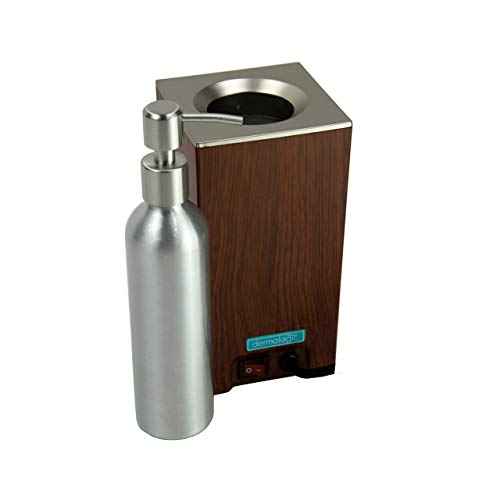 DERMALOGIC Massage Oil Warmer for Pro Spa Massage, Home Lotion Warmer with Aluminum Bottle Pump Set, Plug-in Oil Heater Beauty Salon Treatment Equipment
