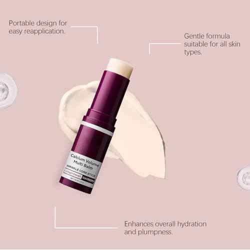 Calcium Multi Balm, Calcium Volume Multi Balm, Wrinkle Core Stick, Korean Collagen Moisturing Stick, Anti-aging, Hydrating, Firming Skin, Suitable for Eyes, Neck, Face, 9g