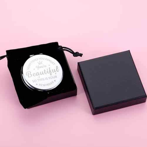 XPENMULBOJA Stocking Stuffers for Teens Inspiration Stuffer for Women Makeup Mirror Birthday Christmas Compact Mirror Gifts for Women Female Friends