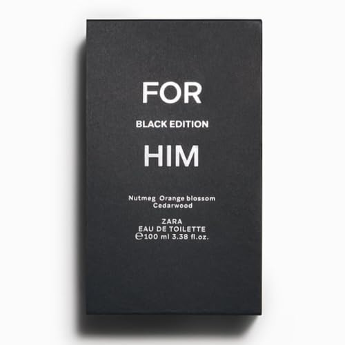 Zara For Him Black Edition Cologne for Men EDT Eau De Toilette 100 ML (3.4 FL OZ)