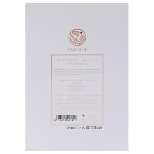 Swiss Arabian Sawalef Moroccan Leather - Indulge in Mesmerizing Body Spray for Women - Unique Blends of Nutmeg, Saffron, Patchouli, and Cardamom - 2.7 oz EDP Spray