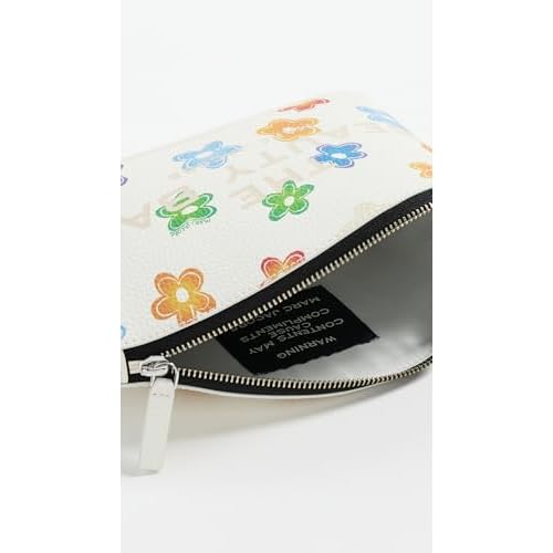 Marc Jacobs The Wild Daisy Leather Beauty Bag, White Multi