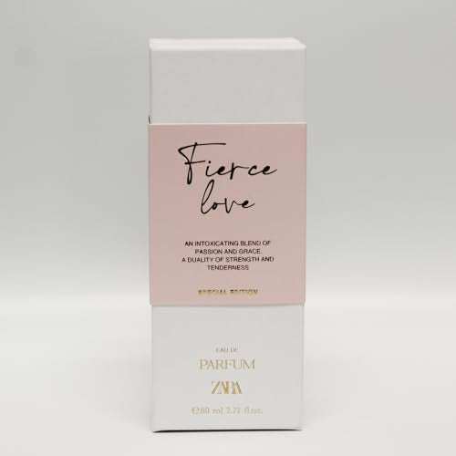 Zara Fierce Love Women Perfume Limited Edition Fragrance with Myrtle Rose Water Turkish Delight Tonka Bean Tobacco Vetiver & Patchouli EDP Eau de Parfum 80ml (2.71 fl. oz.)