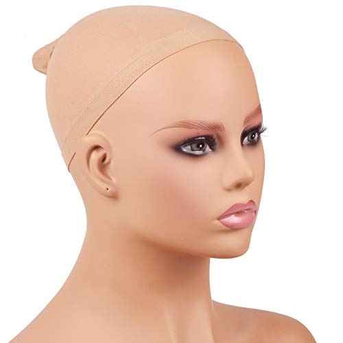 Smilco 20 Pcs Light Brown Wig Caps for Women, Ultra-Thin Stretchy Nylon Lace Front Stocking Caps (Ballet/Cosplay/Daily Use)
