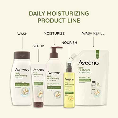 Aveeno Daily Moisturizing Body Lotion, Gentle Lotion Nourishes Dry Skin with Moisture, Sooth-ing Prebiotic Oat, Fragrance-Free, Non-Comedogenic, Travel-Size, 2.5 fl. oz, 3 Pack