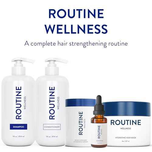 Routine Wellness Anti-Thinning Deep Conditioner for Thinning Hair - DHT Blocker for Hair Loss in Men & Women - Promotes Healthy Hair - Orchid & Apricot 14oz