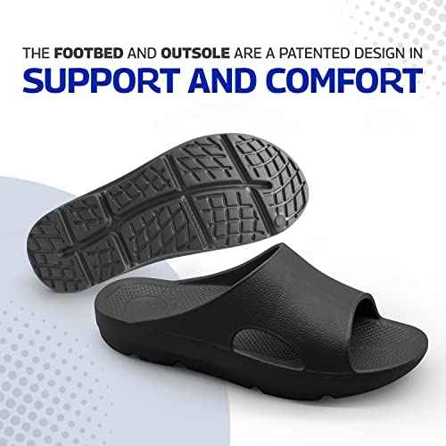 Pure Stride Therapeutic Slides, Orthotic Sandals for Plantar Fasciitis, Metatarsal and Heel Spurs, for Pain Relief and Arch Support of Feet