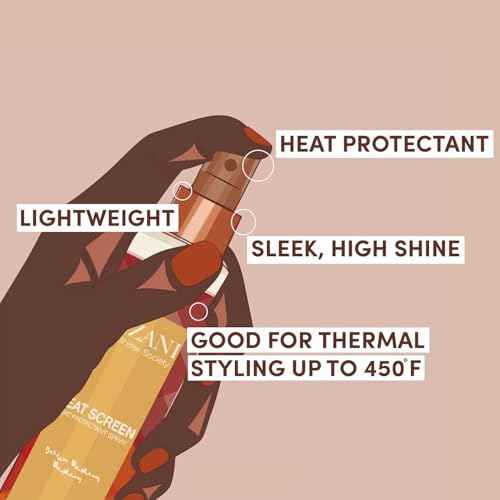 Mizani Style Shifter Society Heat Screen Heat Protectant Spray - Anti-Frizz & Glossy Shiny Finish For Textured, Curly and Coily Hair