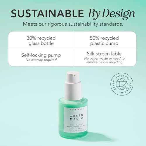 HERBIVORE Green Magic Cica + Ceramides ? Fast-acting Redness-Reducing Serum for Sensitive Skin, Plant-based, Vegan, Cruelty-free, 30mL / 1 oz