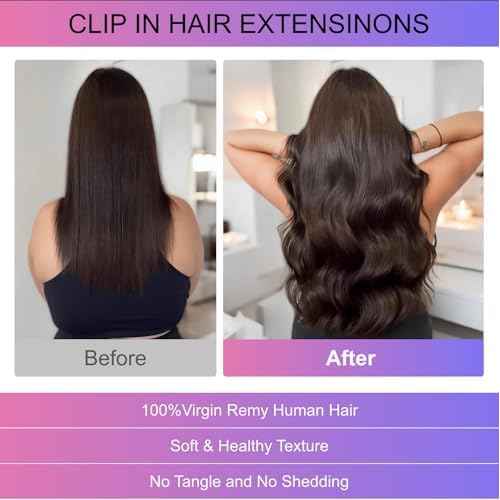 Honsoo Hair Extensions Clip Ins Real Human Hair Medium Brown Fading To Honey Blonde 100g 12in 7pcs Full End Stunning Soft Shine Hair Extensions