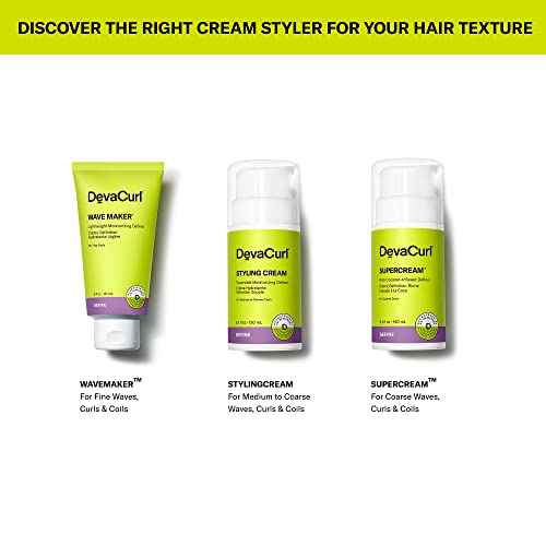 DevaCurl Styling Cream Rich Moisturizing Definer | Enhances Curl Body and Shape | Non-Flaking | Non-Stiff | Non-Crunchy | All Curly Types