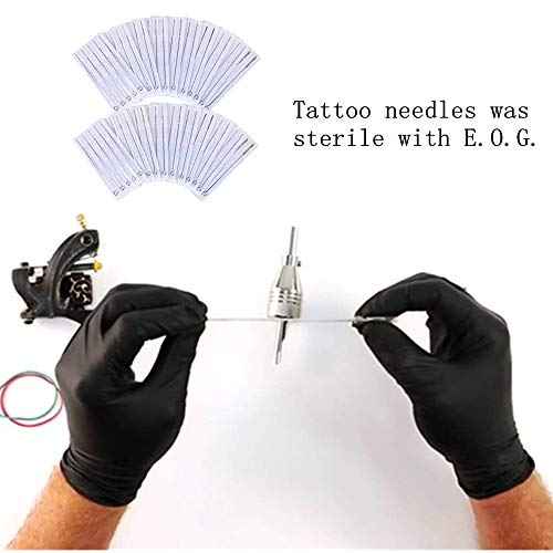 Tattoo Needles Set - Autdor 200PCS Mixed Tattoo Needles 3RL,5RL,7RL,9RL,3RS,5RS,7RS,9RS,5M1,7M1 Disposable Sterile Tattoo Gun Needles Assorted Liners,Shaders and Magnum (Mixed-RL/RS/M1-200pcs)