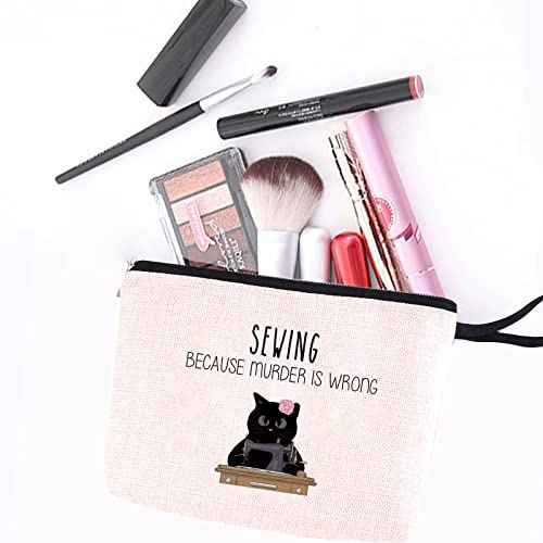 Sewing Gift Women, Quilter Gifts, Gift For Quilter, Seamstress Gift, Funny Quilting Gifts for Quilters, Seamstresses, Unique Humor Novelty Sarcasm Gardening Makeup Bag - Because M is Wrong