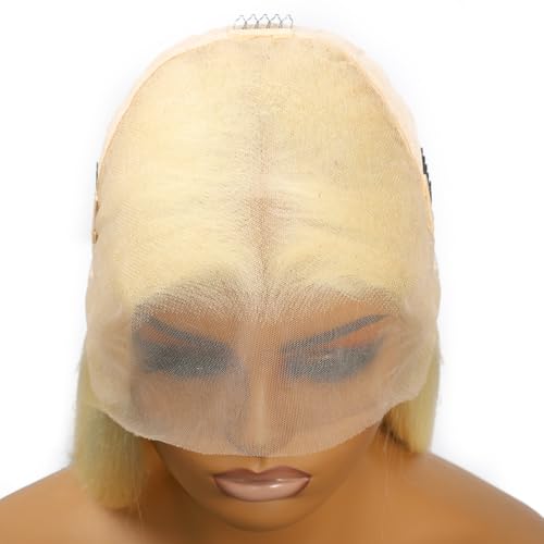 613 13x6 Lace Front Wig Human Hair 200 Density Blonde Wig Human Hair 613 HD Lace Frontal Wigs Pre Plucked 613 Human Hair Wig (18 Inch)