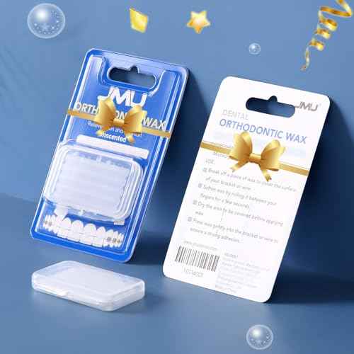 JMU Orthodontic Wax for Braces 10 Pack, Precut 500 Braces Wax Dots, Dental Wax Unscented