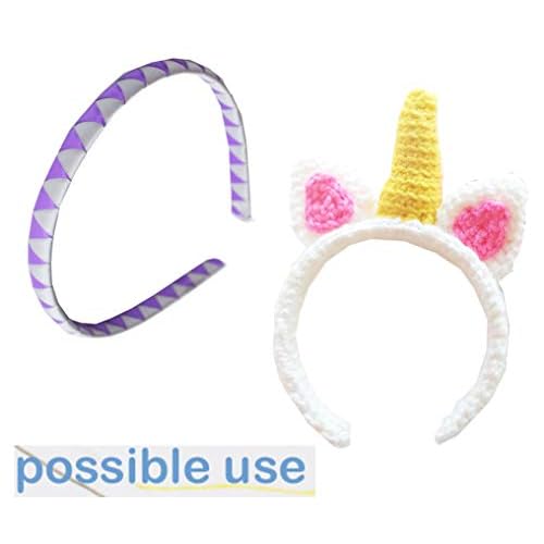 Q-YO Craft Plastic Headbands - No Teeth, DIY Hair Accessories (30pc 3/8" (12mm))