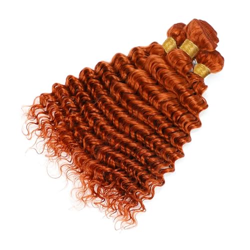 Hair 16 18 20 Inch Ginger Orange Bundles Color 350 Deep Wave Human Hair Bundles Ginger Bundles Remy Hair Orange Deep Curly Bundles Human Hair
