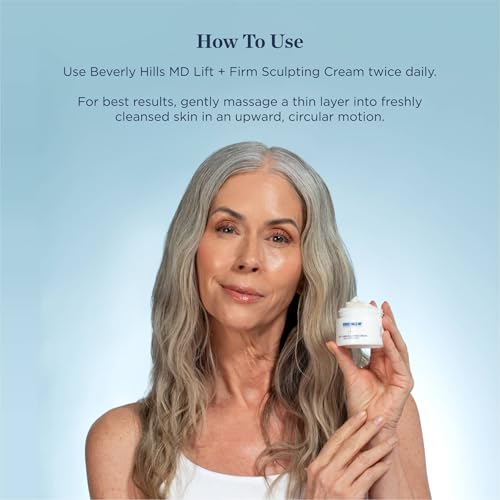 Beverly Hills MD Lift & Firm Sculpting Cream- Tighten & Tone Skin, Anti-Aging Lotion for Smooth, Moisturized Complexion- Lift and Smooth Face, Neck, D?collet? w/Silk Peptides, + Aloe Vera, Vitamin E