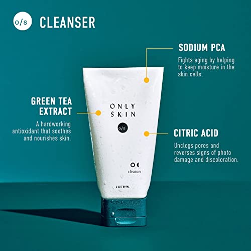 Essential Skin Care Kit, 3-Piece, Face Cleanser, Exfoliating Scrub & Day Cream Moisturizer Gift Set, Back To School Gifts