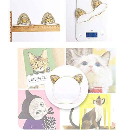100% Handmade Hand Embroidery Lace Cat Ears Girl Headbands Cute Ears Elastic Hair Clip Hair Accessories