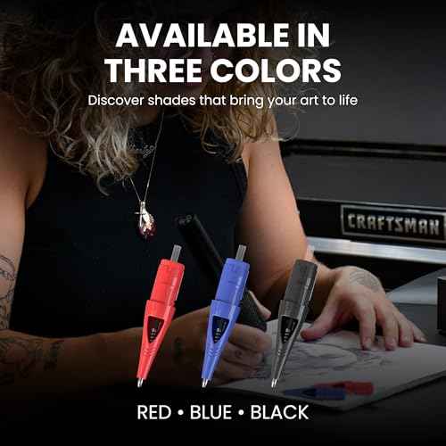 Inlumino Heart Ink Ballpoint Pen Cartridges ? Saturated Red Ink (6 Pack) ? Tattoo Practice Cartridges for Rotary Tattoo Machines ? Water-Based Ink with Bold Color ? Fake Skin Alternative