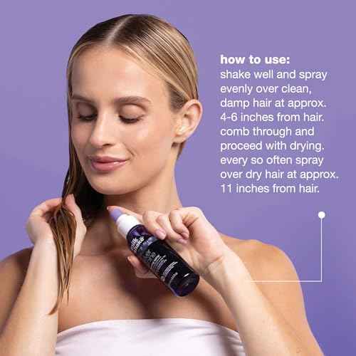 milk_shake Silver Shine Toning Spray - Platinum Hair Violet Pigment Spray | Counteracts Unwanted Yellow/Golden Tones| Strengthens and Hydrates | 3.4 fl oz (100 ml)