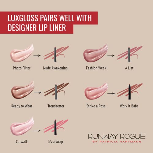 Runway Rogue LuxGloss Lip Gloss Trio, High-Pigment Shimmer Lip Gloss Set, (¡®Photo Filter¡¯, ¡®Catwalk¡¯, ¡®Strike a Pose¡¯)
