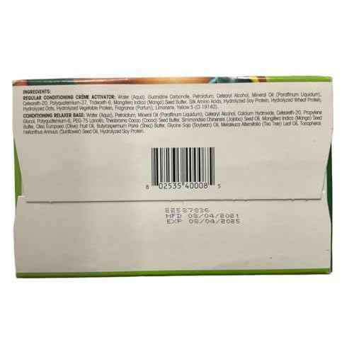 African Pride Olive Miracle Deep Conditioning No-Lye Relaxer - Regular Kit 8-Count
