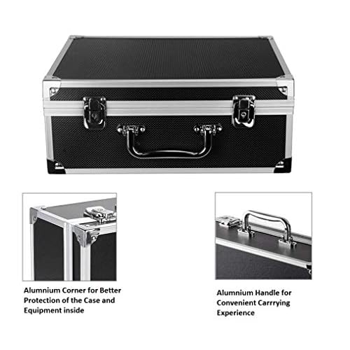 One Tattoo World Tattoo Kit Box Tattoo Machine Case Box 12.6" x 9.5" x 5.1" with Lock Key Storage Case with Sponge and pre-Cut dividers to sort Different Tattoo Equipment and Supplies in one Box