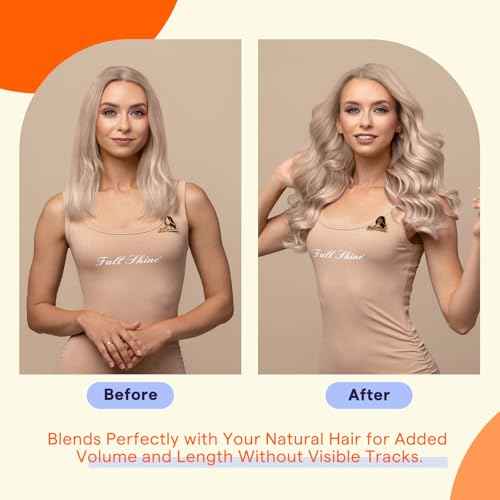 Full Shine Tape in Hair Extensions Human Hair 18 Inch Remy Human Hair Tape in Extensions Color 18/613 Ash Blonde Highlight with Platinum Blonde Invisible Hair Extensions Tape Ins 20Pcs 50Grams