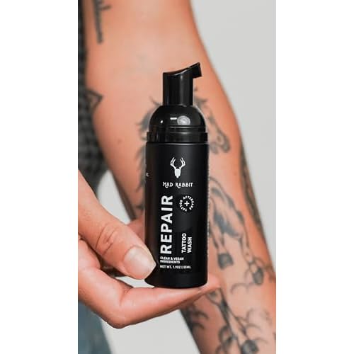 Tattoo Aftercare Soap - Tattoo Soap for New Tattoo - Fragrance Free Tattoo Foam Wash - Unscented Tattoo Cleaner Made with Clean + Vegan Ingredients, 2oz
