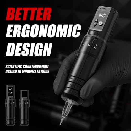 Tattoo Gun Kit Complete Tattoo Machine Kit, Xnet Cordless Rotary Tattoo Pen 7 Adjustable Strokes with 2400 mAh Battery, 20pcs X-ray Mixed Sizes Cartridge Needles Set Supply for Starter