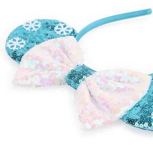 Mouse Ears Headbands with Bow Minnie Ears Cosplay Costume Hair Accessories for Women Girls Birthday Party Decoration