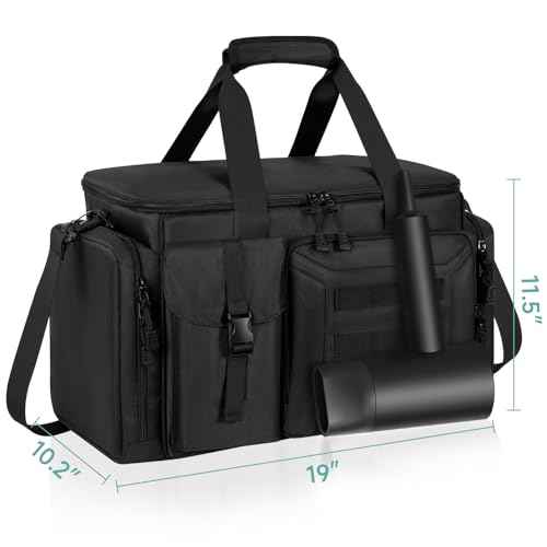 Barber Hairdresser Bag Supplies Bag with Adjustable Dividers, Barber Tools Storage Hair Clipper Case Organizer for Scissors Clippers Trimmers & Haircut Kits, Barber Travel Case