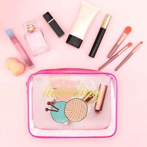 Crocheting Gifts for Women Makeup Bag Crocheting Lover Gift for Her Mom Knitter Gifts Knitting Lover Gift for Grandma Friends Cosmetic Bag Christmas Birthday Crochet Gifts for Crocheters Travel Bag