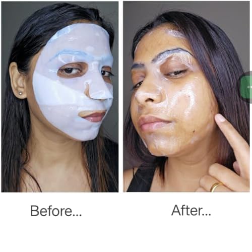 Bee & Beauty Bio Collagen Overnight Mask Pack Of 15 Korean Face Mask For Glass Skin Sheet Mask For Deep Hydration, Pore Minizmizing With Goodness Of Honey