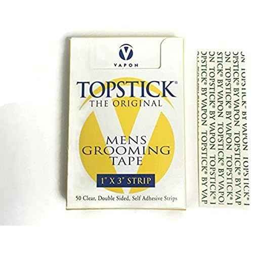 Topstick 1" X 3" Straight Strips, T150, 50 Pieces for Hairpieces and Wigs