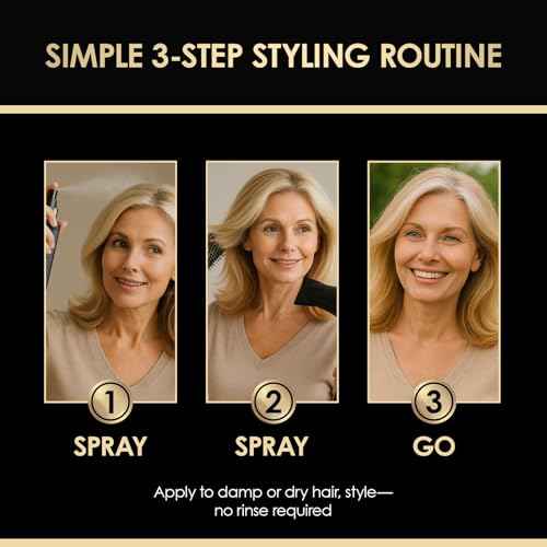 ThickTails Instant Hair Thickening Spray for Women & Men | Boosts Volume, Fuller-Looking Hair in Seconds | Sulphate-Free, Caffeine & Keratin Infused Pre-Styler | Lightweight, No Residue, 3.4 fl.oz