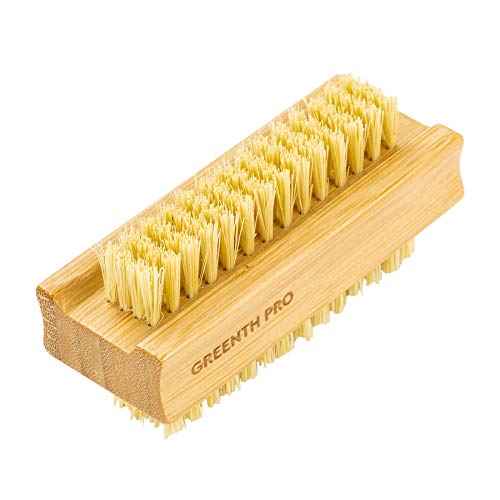Bamboo Nail Brush£¬2PCS Two-side Firm Nature Wooden Sisal Scrub Brush for Toes and Nails,Cleaning Nail Brush
