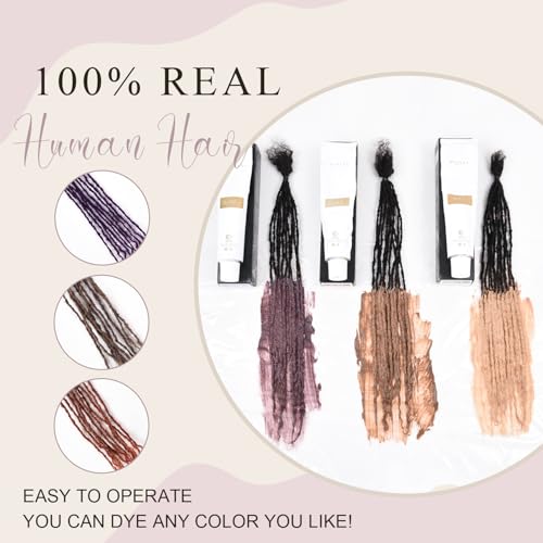 Originea Micro Locs Extesnions Human Hair 0.1cm Thickness Sisterlocks Curly Tips, Full Handmade Interlocking Permanent Soft Dreadlock Extensions Natural Looking Locs (1B# 0.1cm, 12 Inch 70 Strands)