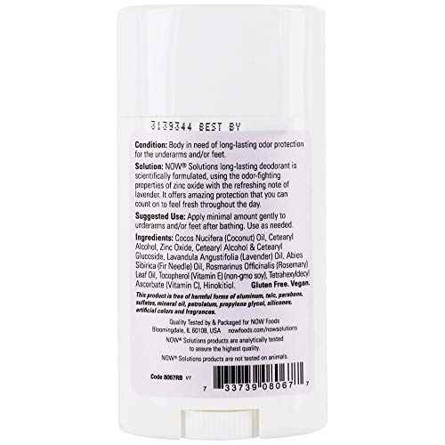 Now Foods Long Lasting Deodorant Stick - 2.2 oz 6 Pack