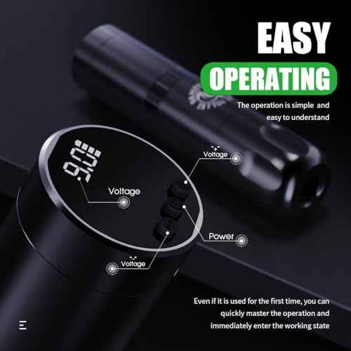 Dragonhawk Cordless Tattoo Gun, Rotary Tattoo Pen Machine, Power by Mcore-A1 Motor for Beginners