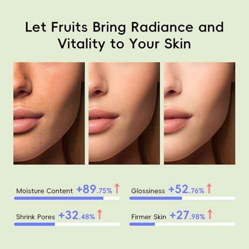 Fruit Skin Care for Teens, 5 Daily Routine Beauty Skin Care Sets - Exfoliation, Smooth, Clean, Oil Control, Firm, Hydrate, Glow Up, Skincare Gift Set for Girls Women, Facial Travel Set, for All Skin