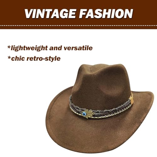 Cowboy Hat Bands for Men Women, Leather Hatbands Belt for Cowboy/Western/Fedora/Cowgirl Hats