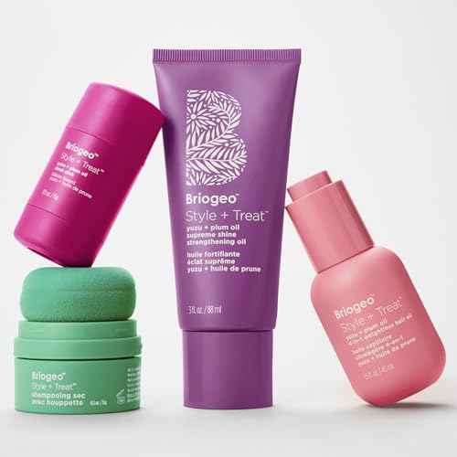 Briogeo Style + Treat Yuzu + Plum Supreme Shine Strengthening Oil ? Silicone-Free Styling Oil for Shine, Moisture, and Strength ? Curly & Coily Hair ? Clean, Vegan Hair Oil ? 3 fl oz